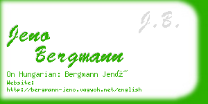 jeno bergmann business card